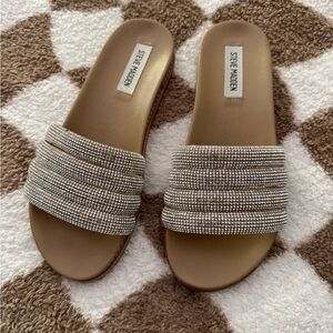 Steve Madden Drips Rhinestone Sandal Slides 6.5